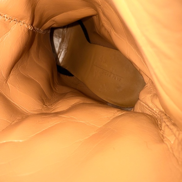 Zara Black Suede Rhinestone High Heel Boots - Picture 12 of 12